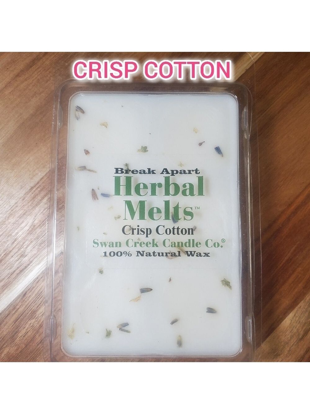 CRISP COTTON by SWAN CREEK CANDLE CO Herbal Melts 100% Natural Wax 5.25 oz NWT
